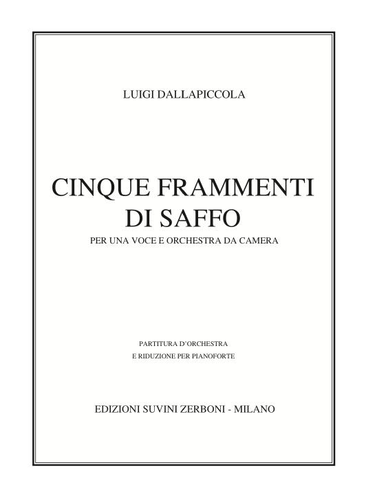 Cinque frammenti di Saffo