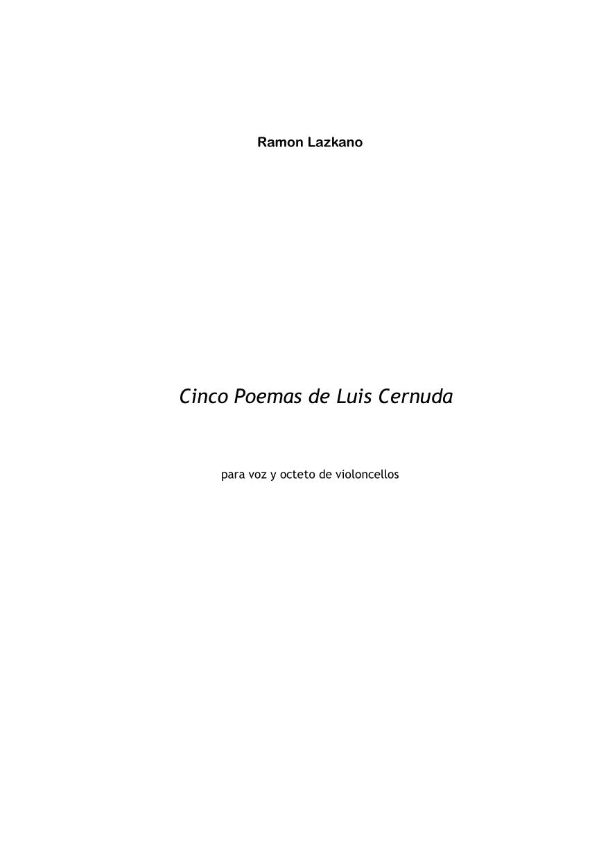 Cinco poemas de Luis Cernuda