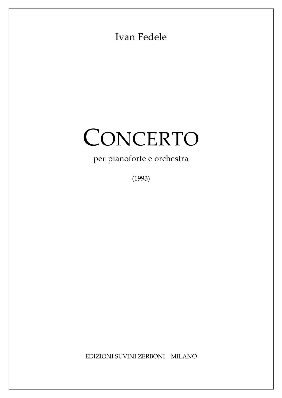 Concerto per pianoforte e orchestra