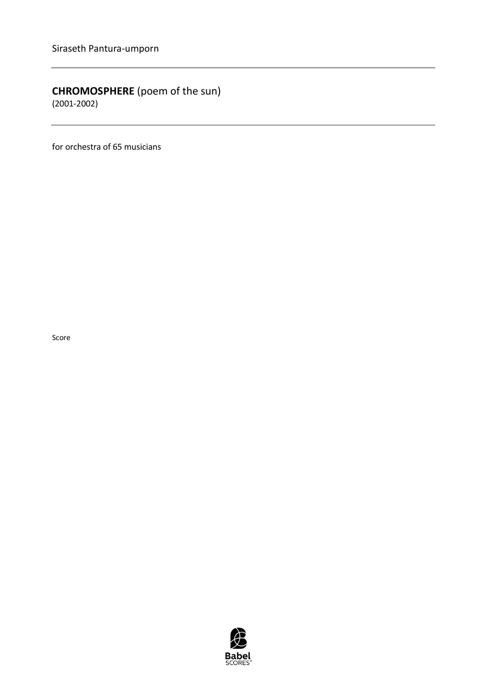Chromosphere (poem of the sun)