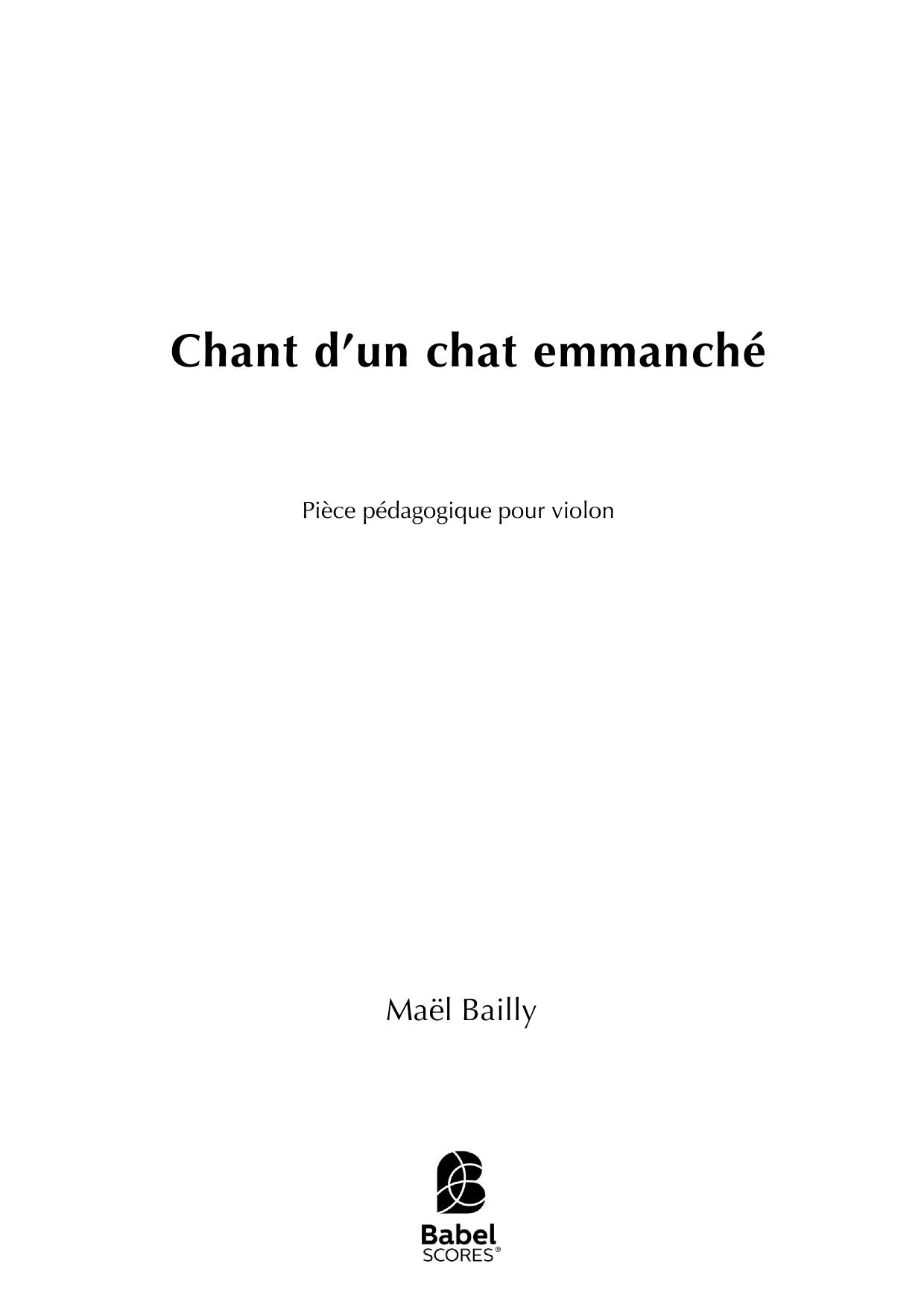 Chant d'un chat emmanché