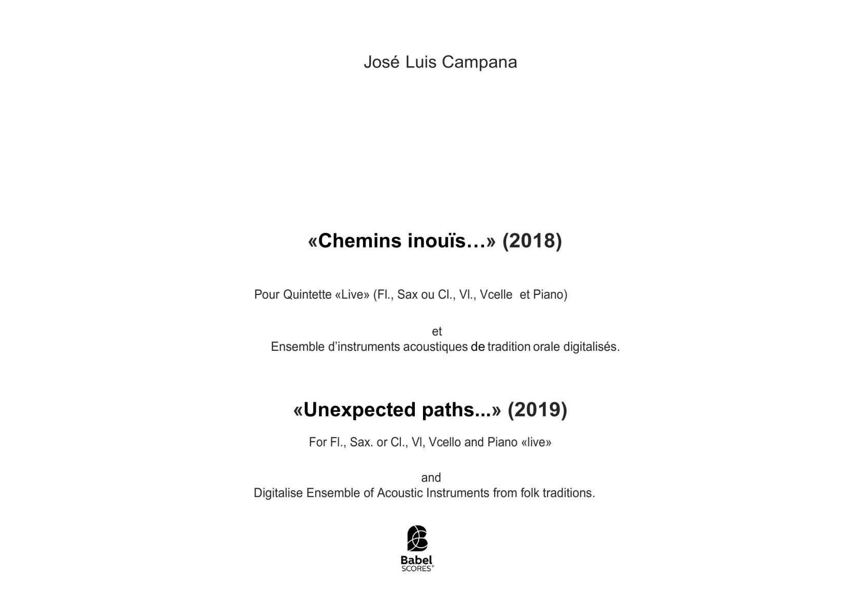 Chemins inouïs...
