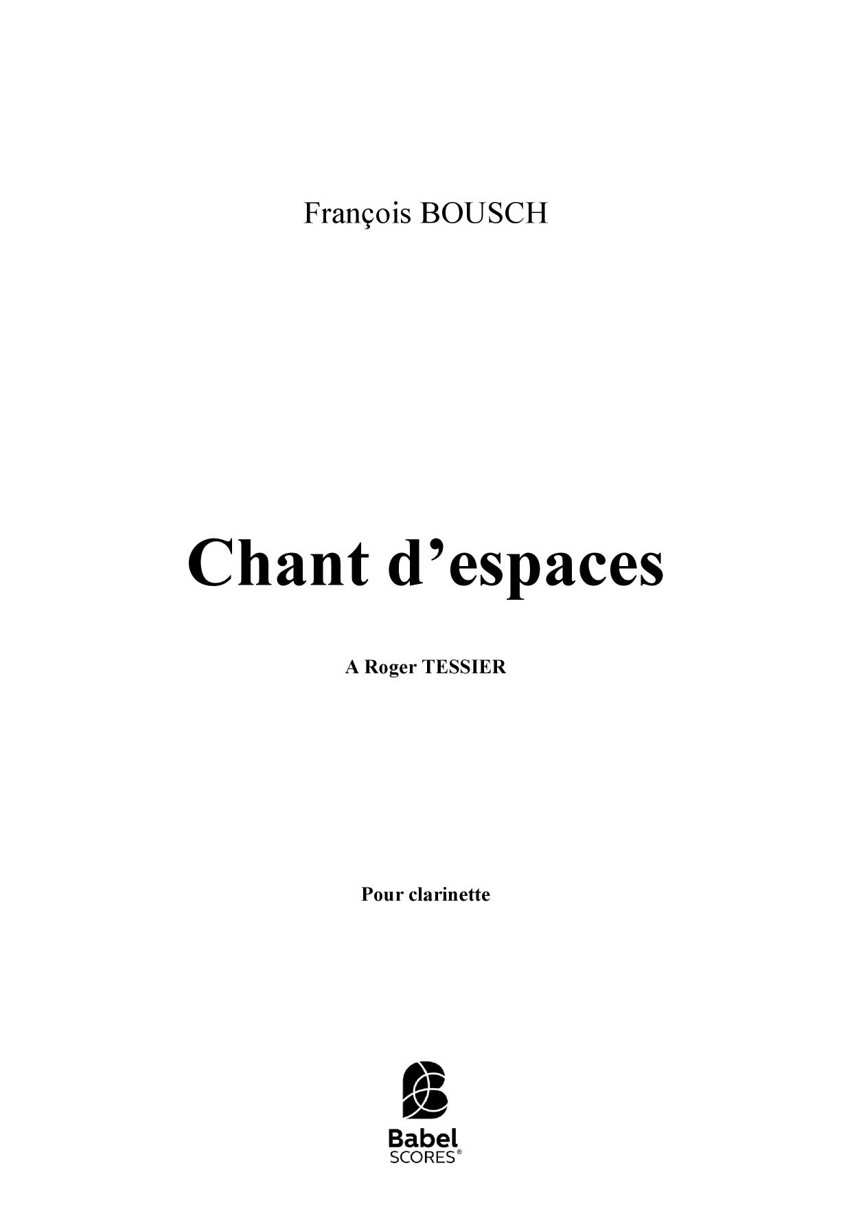Chant d'espaces