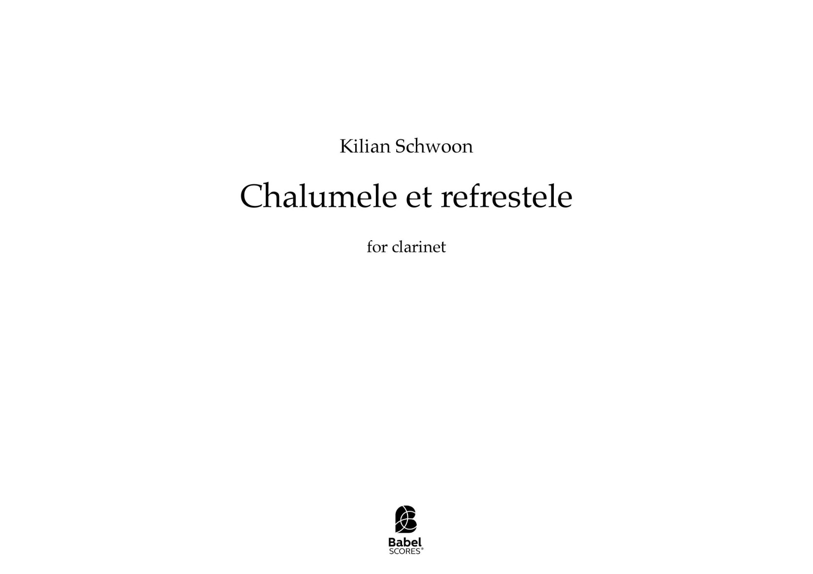 Chalumele et refrestele