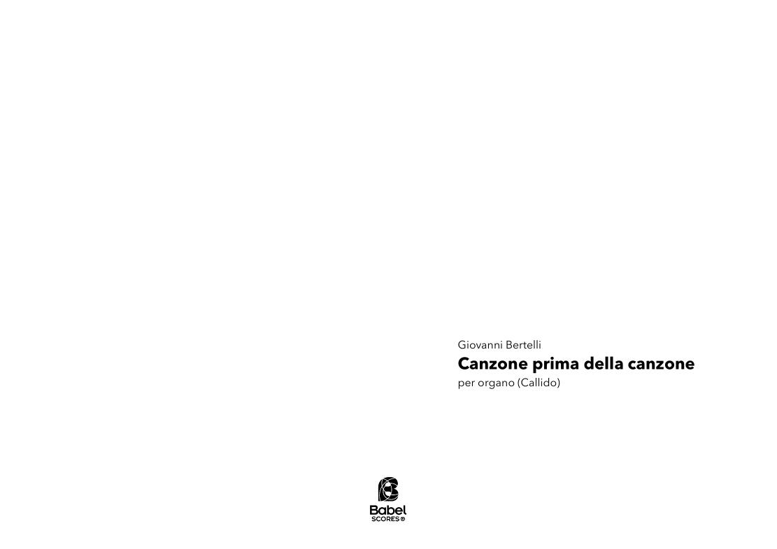 canzone prima della canzone