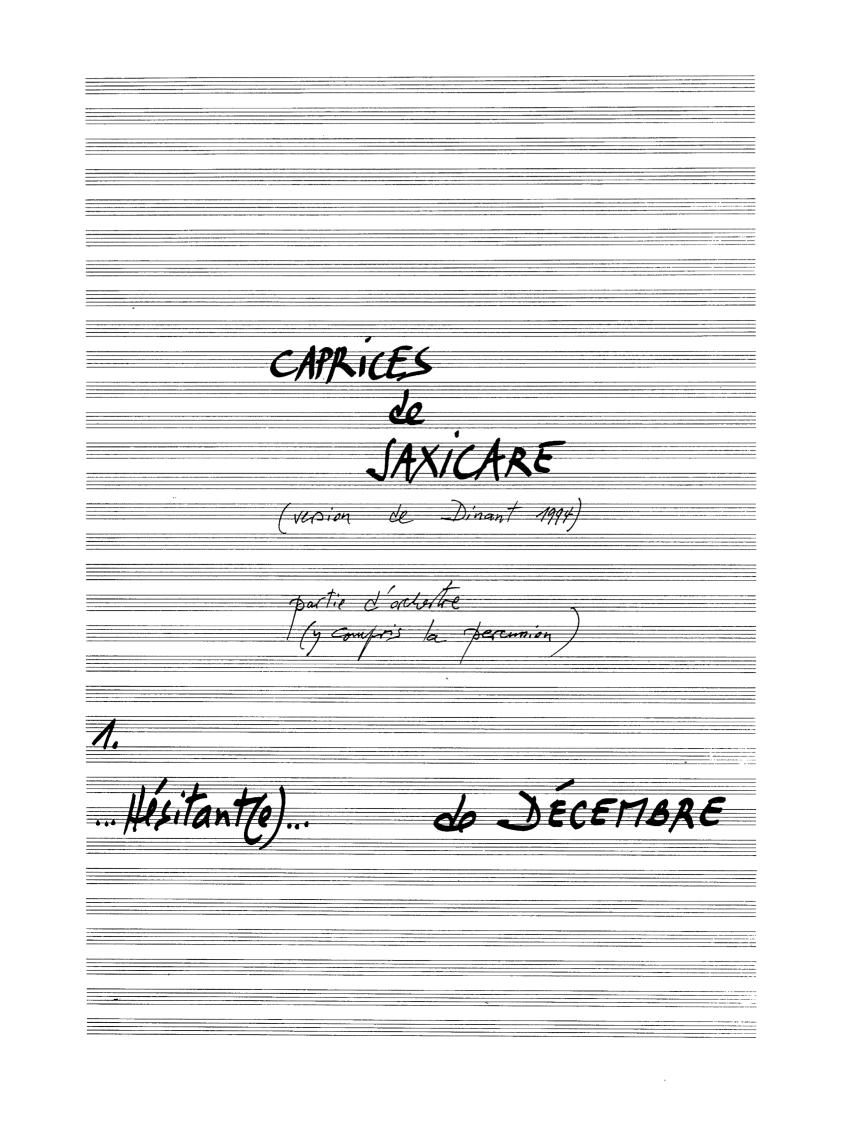 Caprices de saxicare