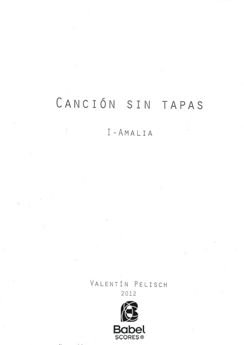 Canción sin tapas, IAmalia