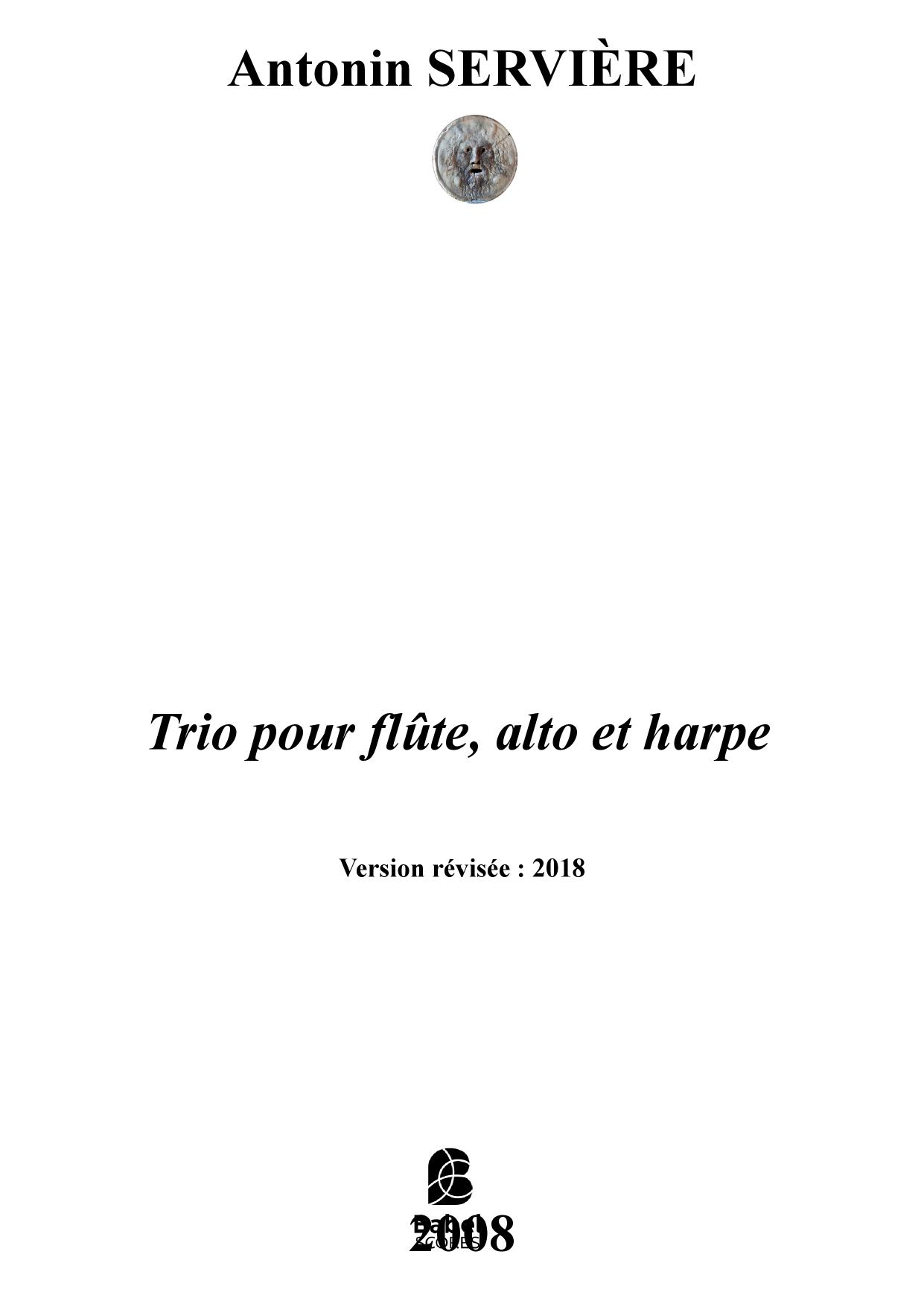 Trio pour flûte, alto et harpe
