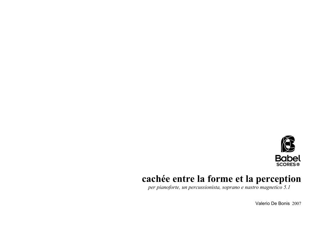 Cachée entre la forme et la perception