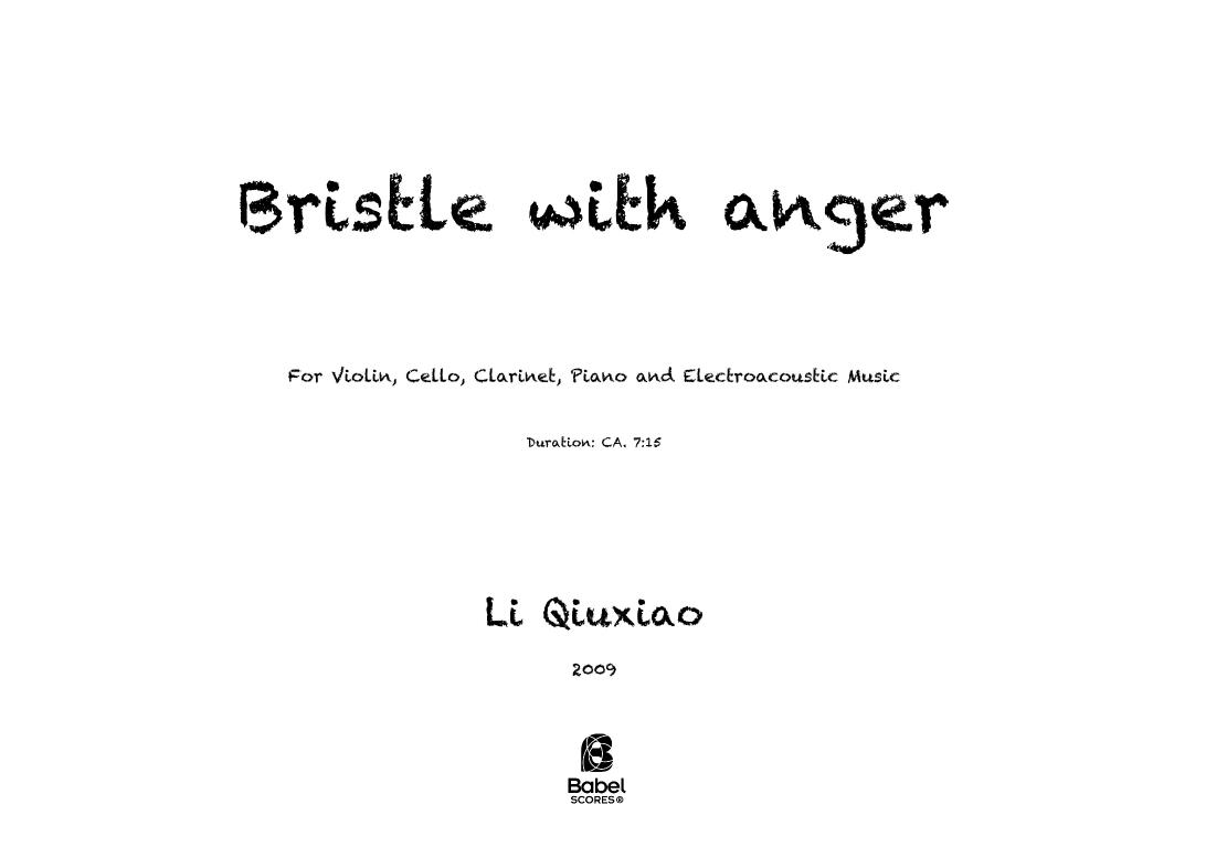 Bristle with anger