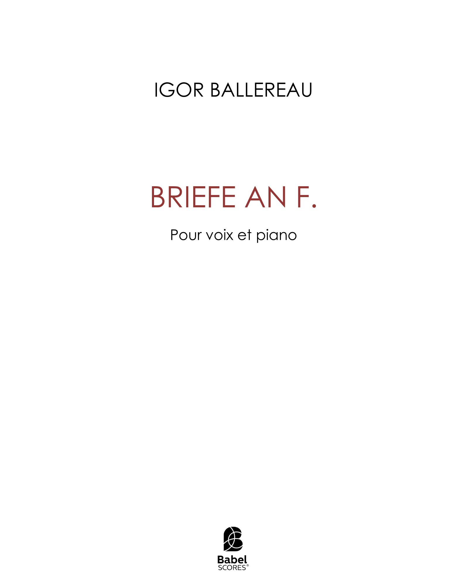 Briefe an F.