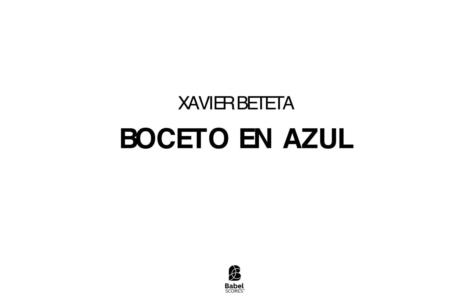 Boceto en Azul