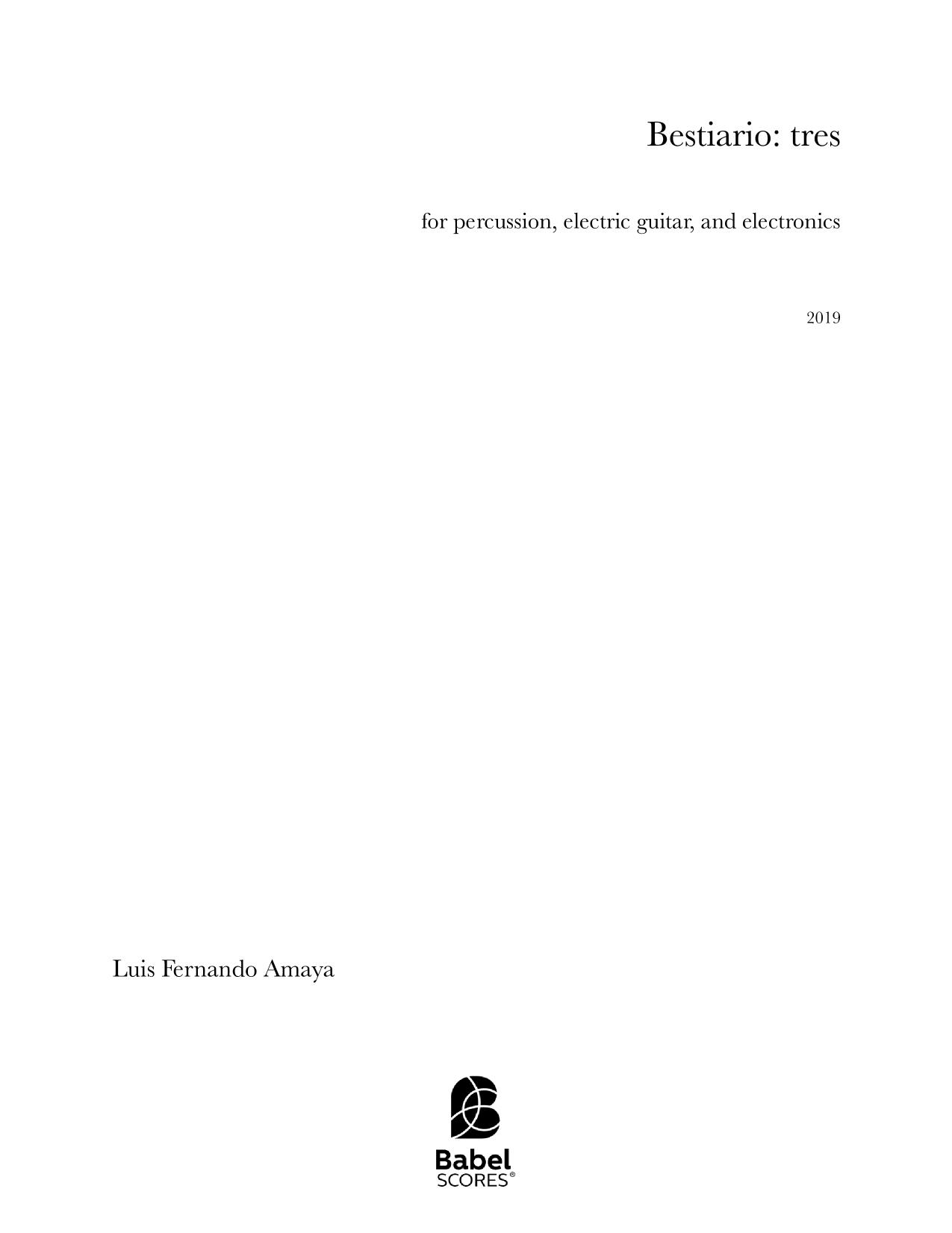 Bestiario：tres