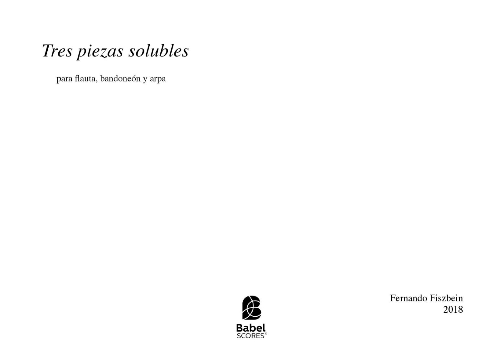 Tres piezas solubles
