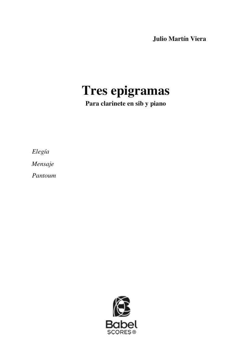 Tres Epigramas