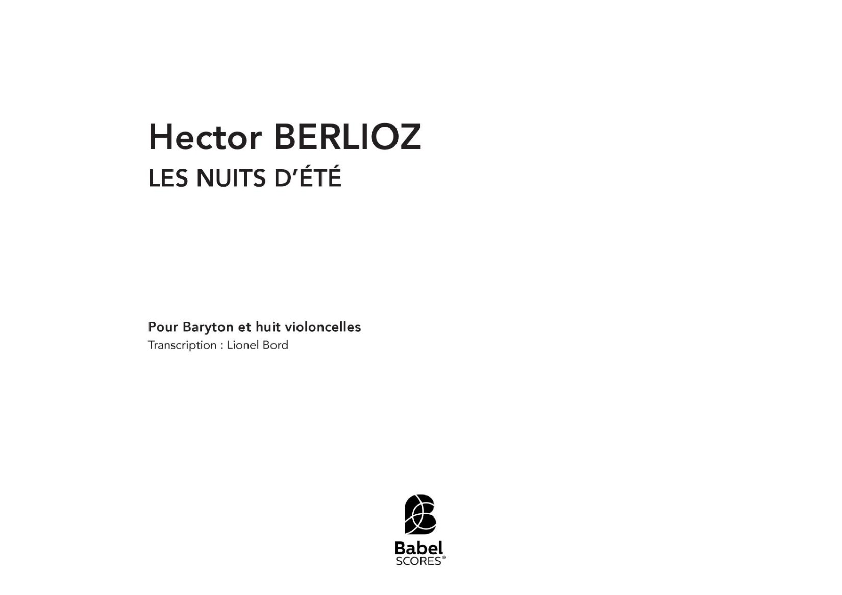 BERLIOZ - Nuits d'été