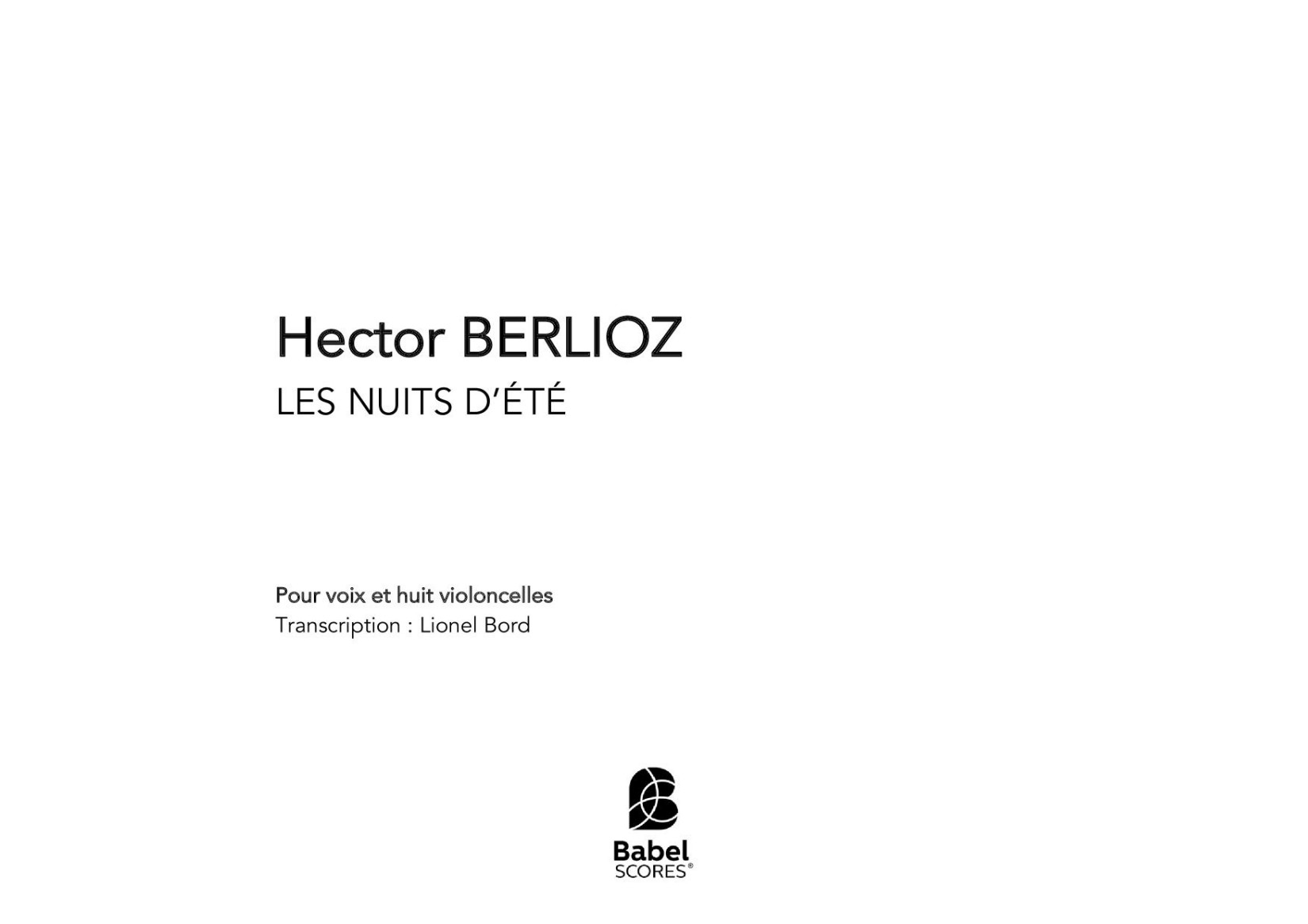 BERLIOZ - Les Nuits d'été