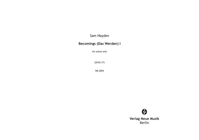 Becomings (Das Werden) I