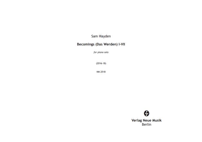 Becomings (Das Werden) I-VII
