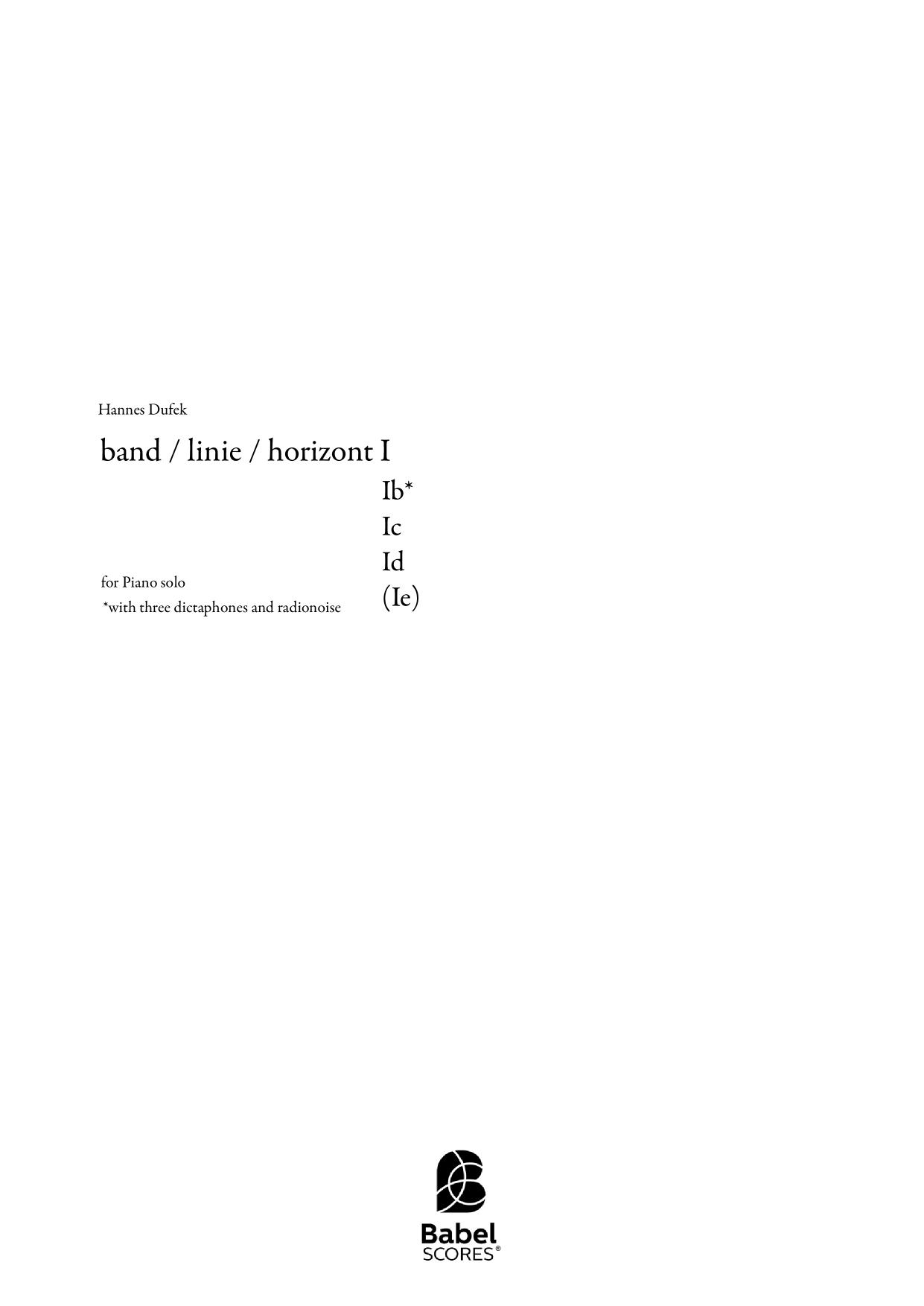 band - linie - horizont I(a-e)