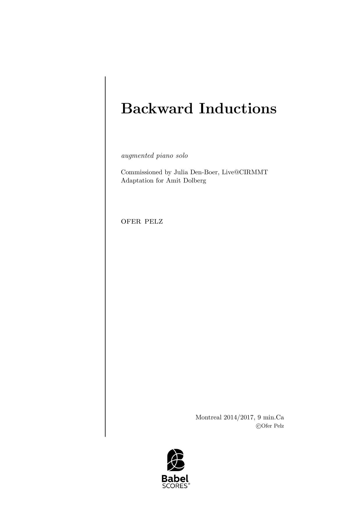 Backward Inductions