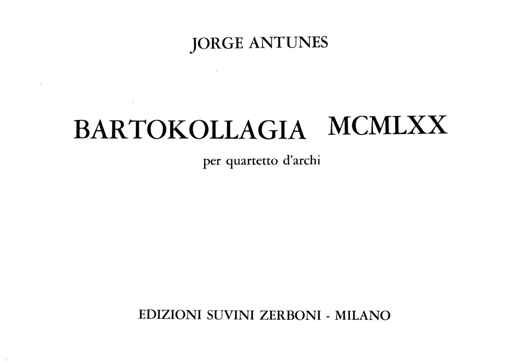 BARTOKOLLAGIA MCMLXX