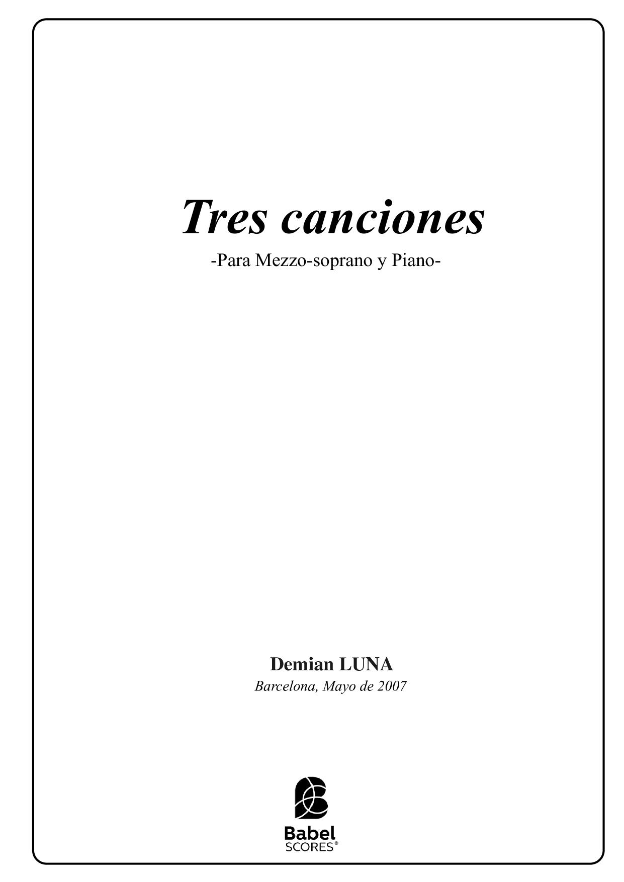 Tres Canciones