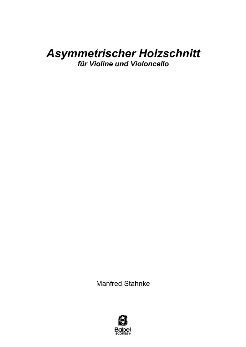 asymmetrischer holzschnitt