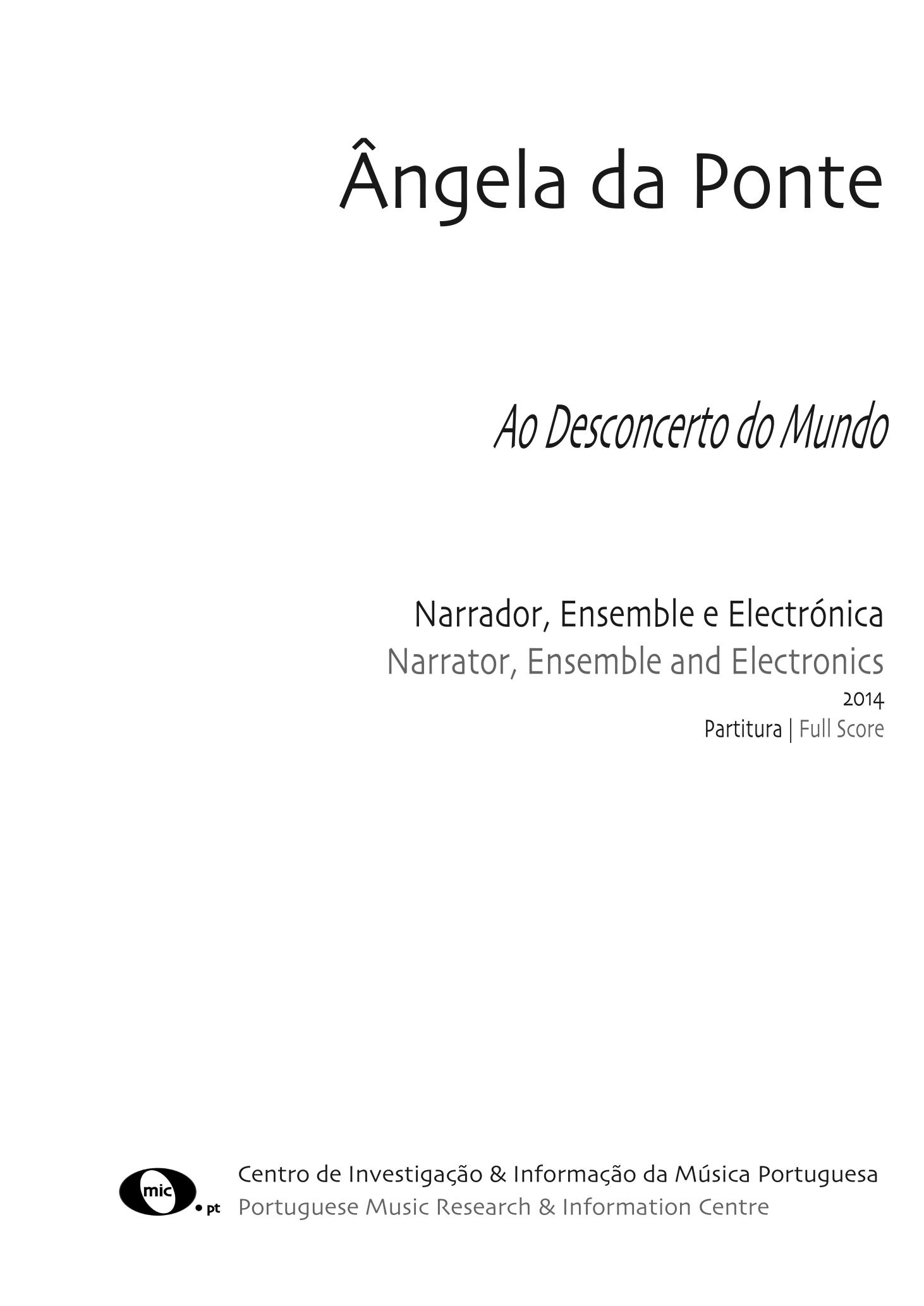 Ao Desconcerto do Mundo