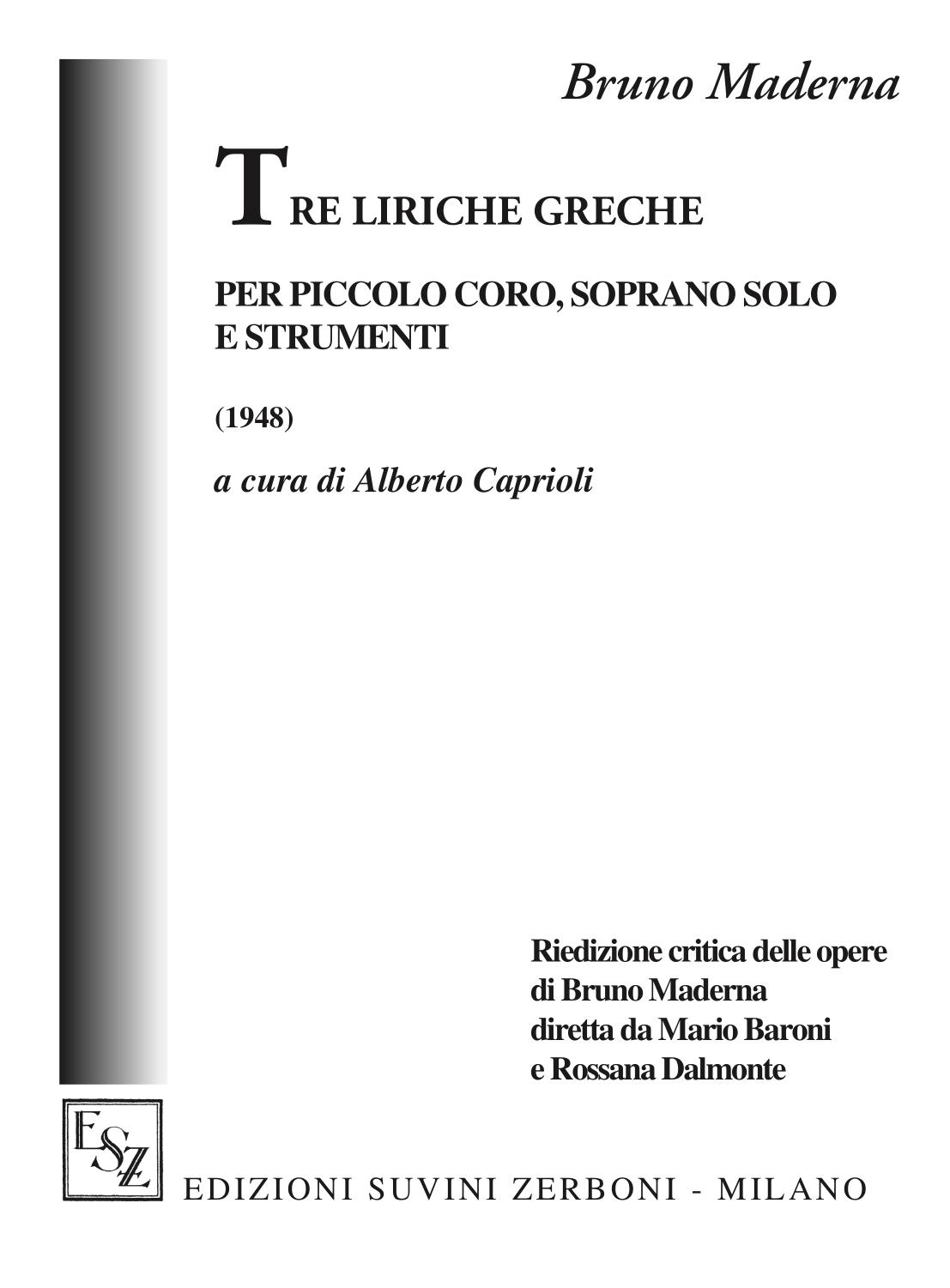 Tre liriche greche