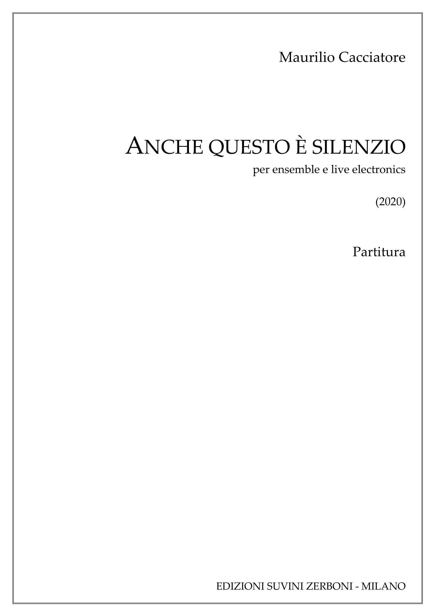 Anche questo è silenzio