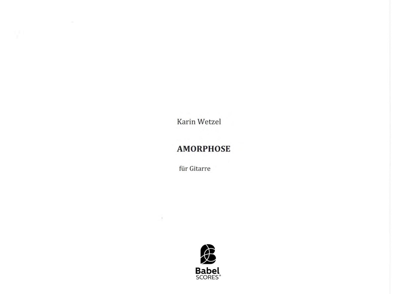 Amorphose I