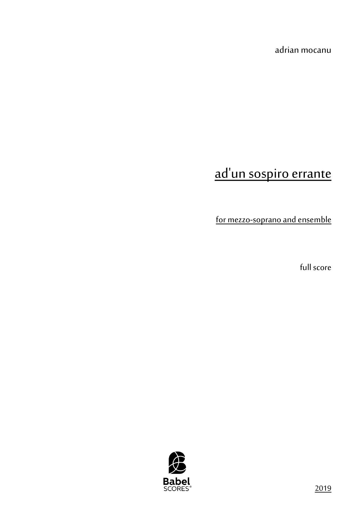 ad'un sospiro errante