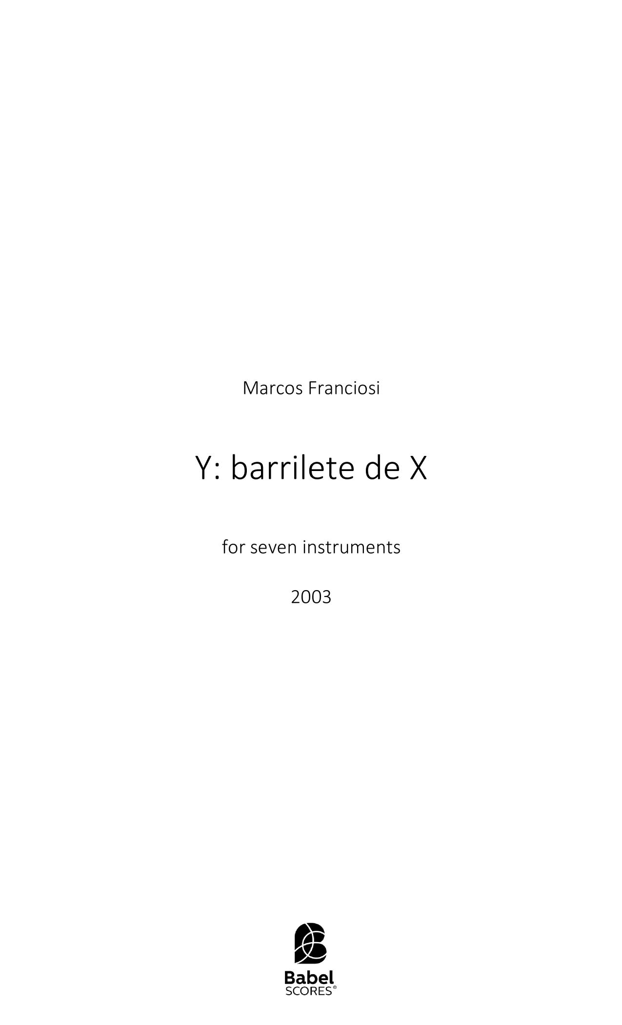 Y：barrilete de X
