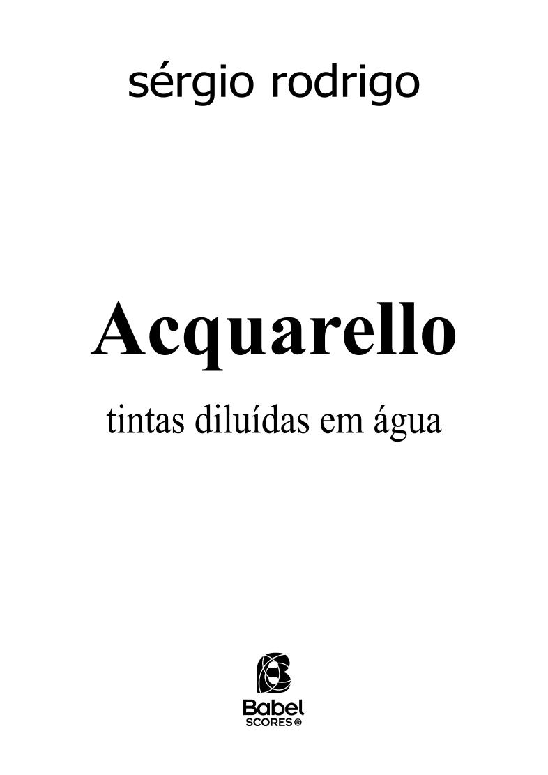 Acquarello：tinta diluídas em água