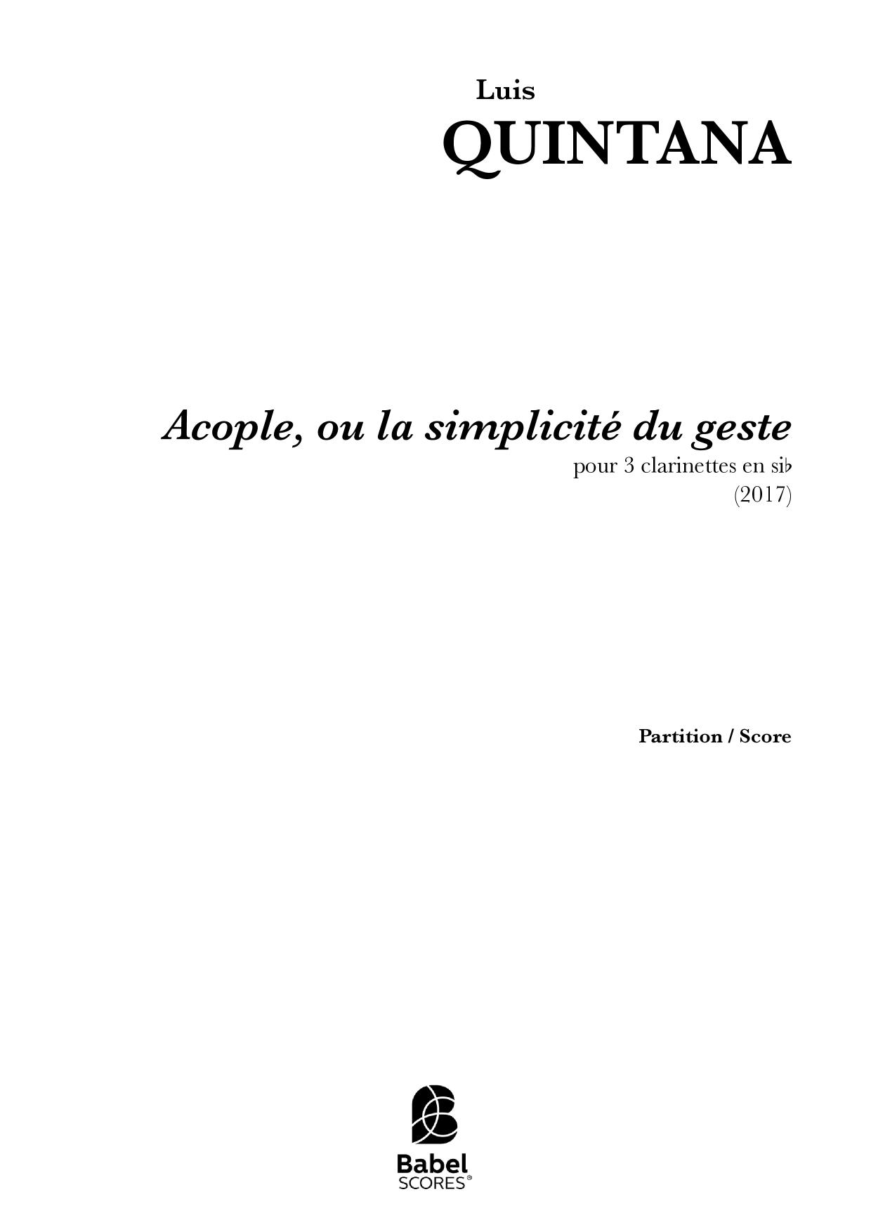 Acople, ou la simplicité du geste
