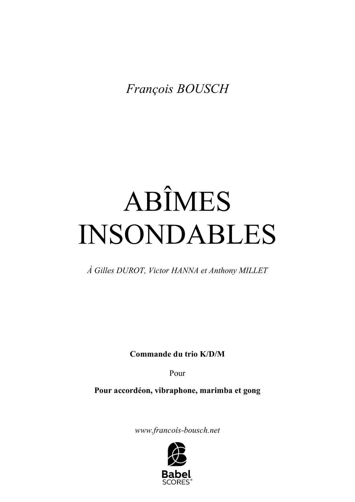Abîmes insondables