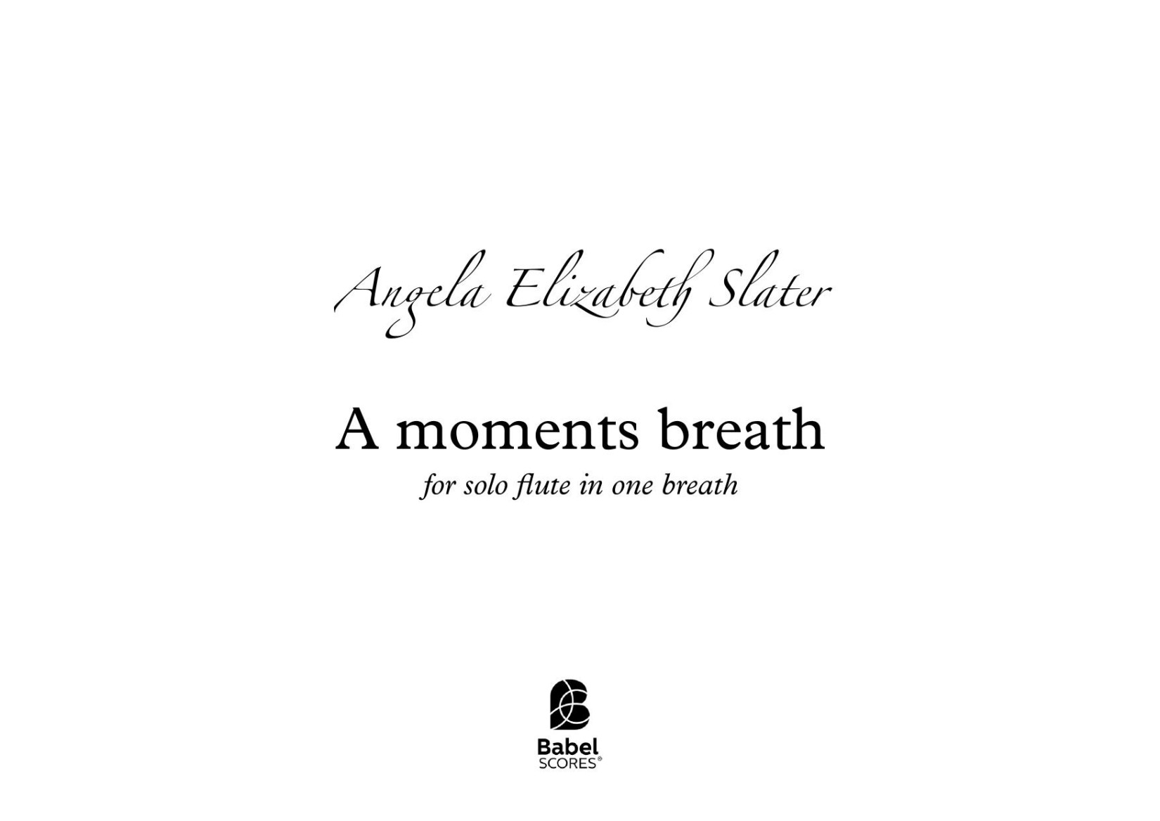 a Moments breath