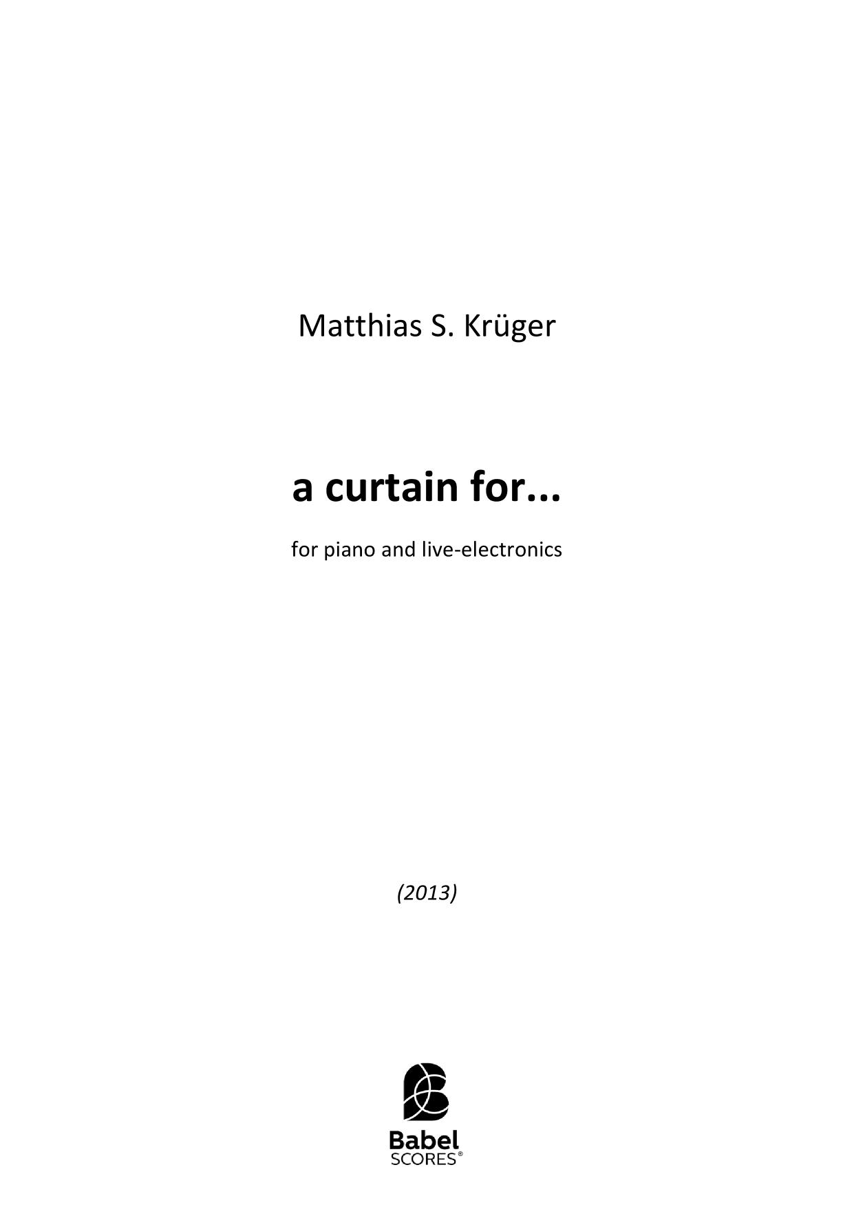 a curtain for...
