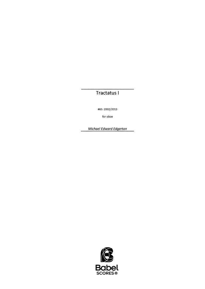Tractatus I