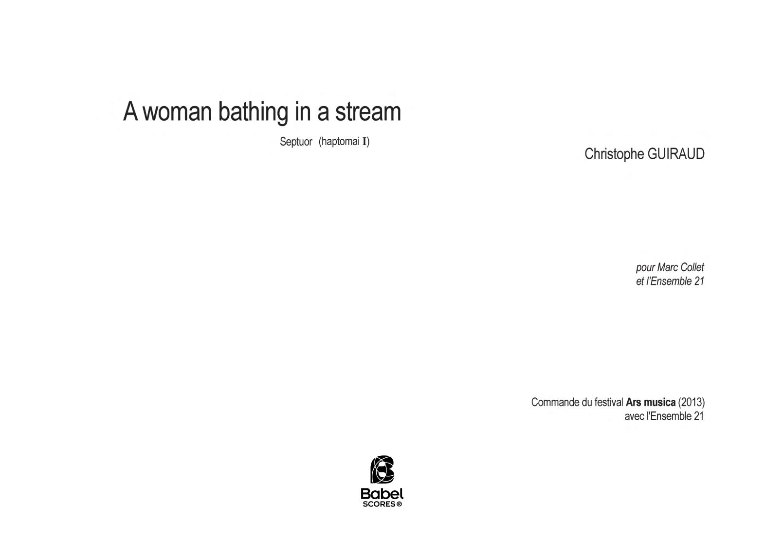 A Woman Bathing in a Stream