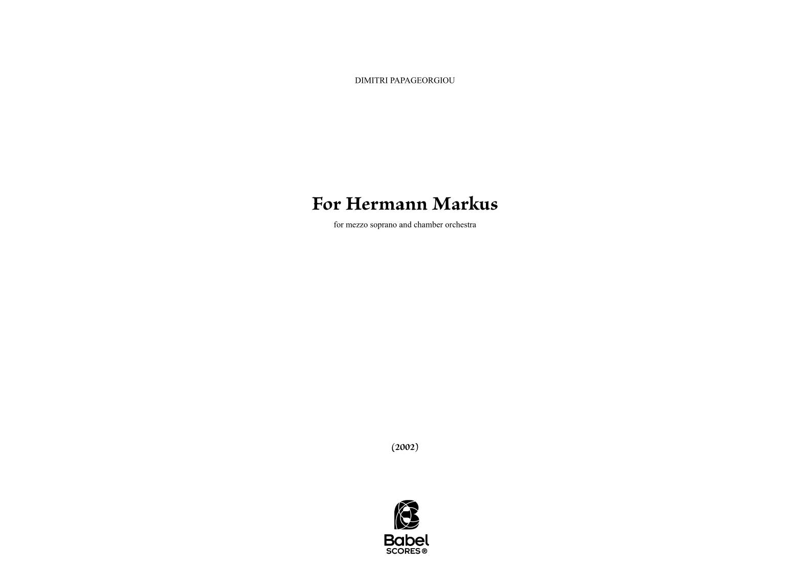 For Hermann Markus