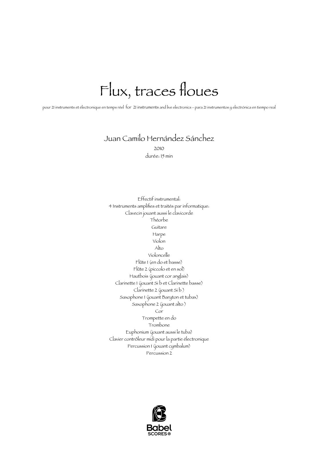 Flux, traces floues
