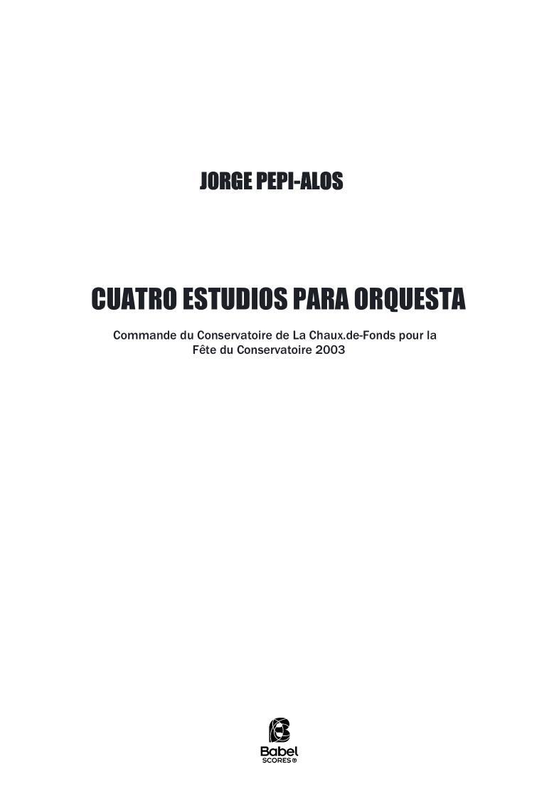 Cuatro Estudios para Orquesta