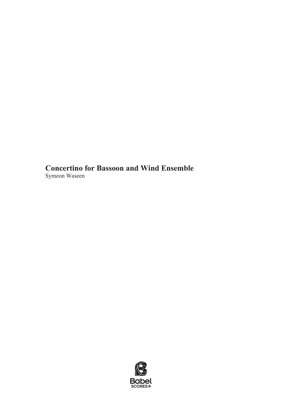 Concertino for Bassoon and Wind Ensemble