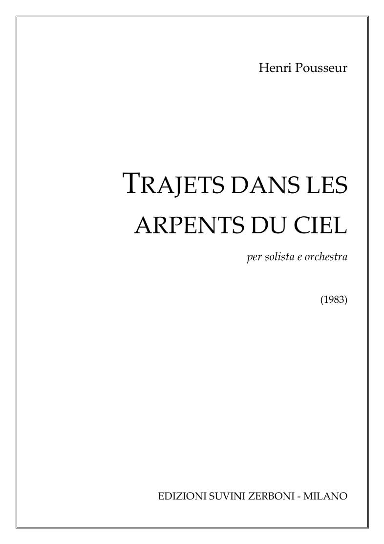 Trajets dans arpents du ciel