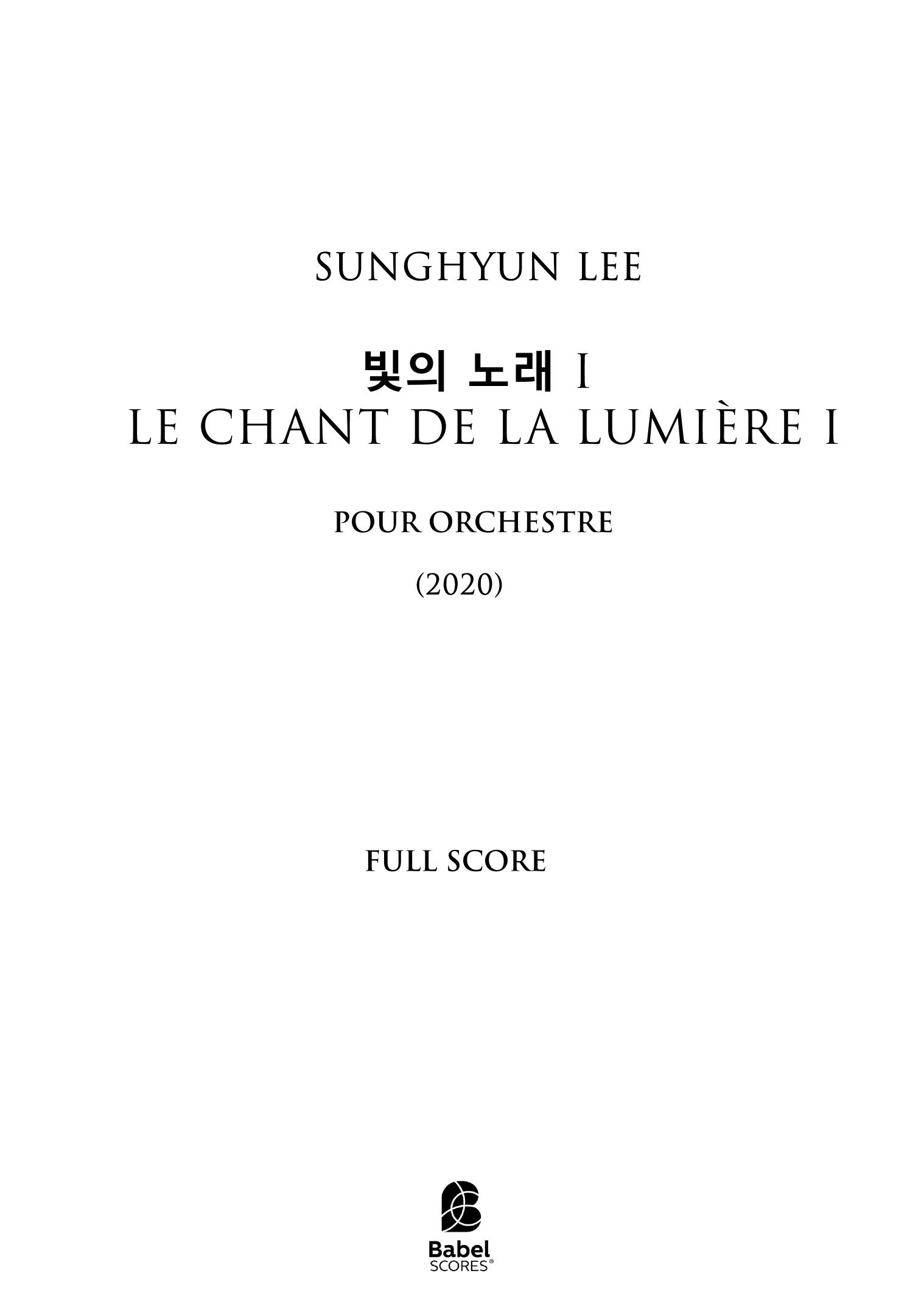 Le Chant de la Lumière I