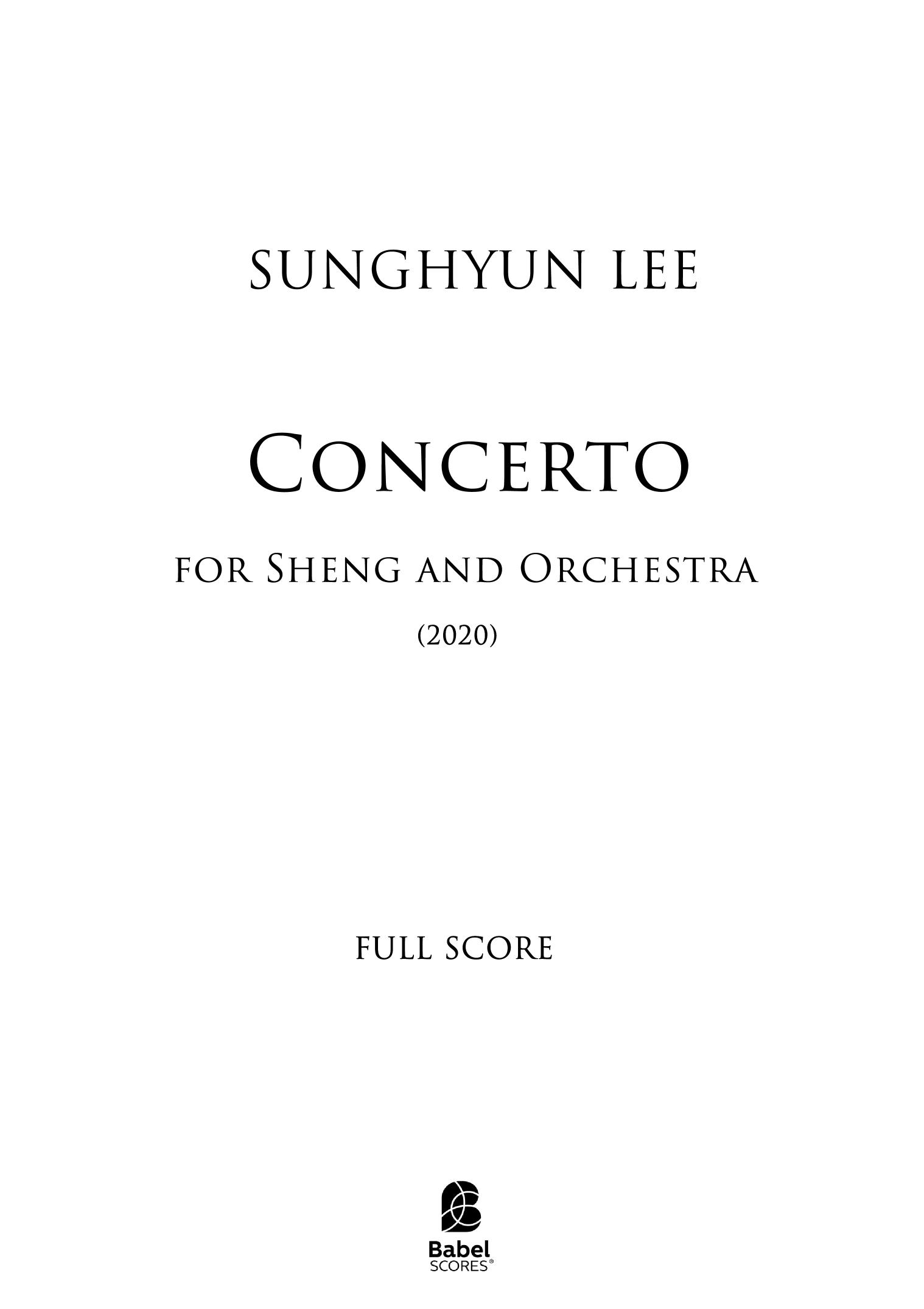 Concerto for Sheng and Orchestra