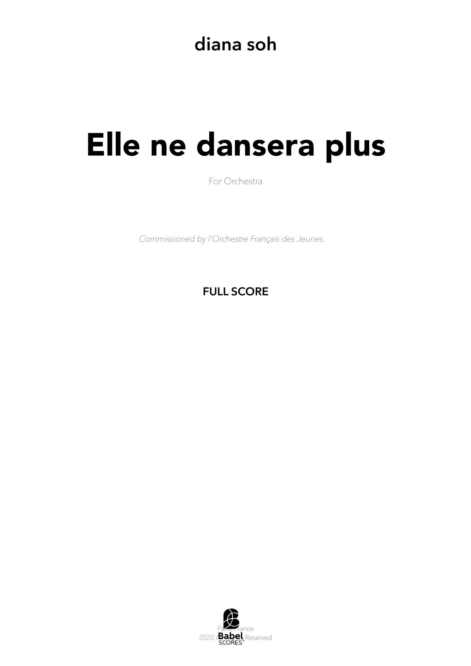 Elle ne dansera plus