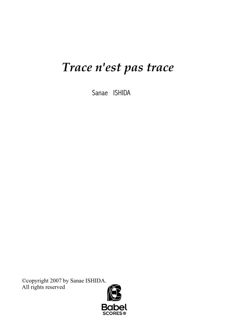 Trace n'est pas trace